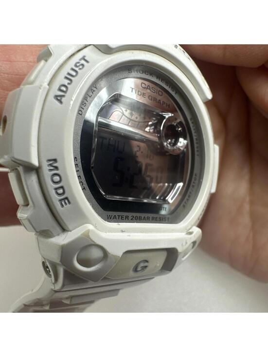 Casio Baby-G BLX-103 White G-Shock Watch Surf Tide Graph Runs Fine